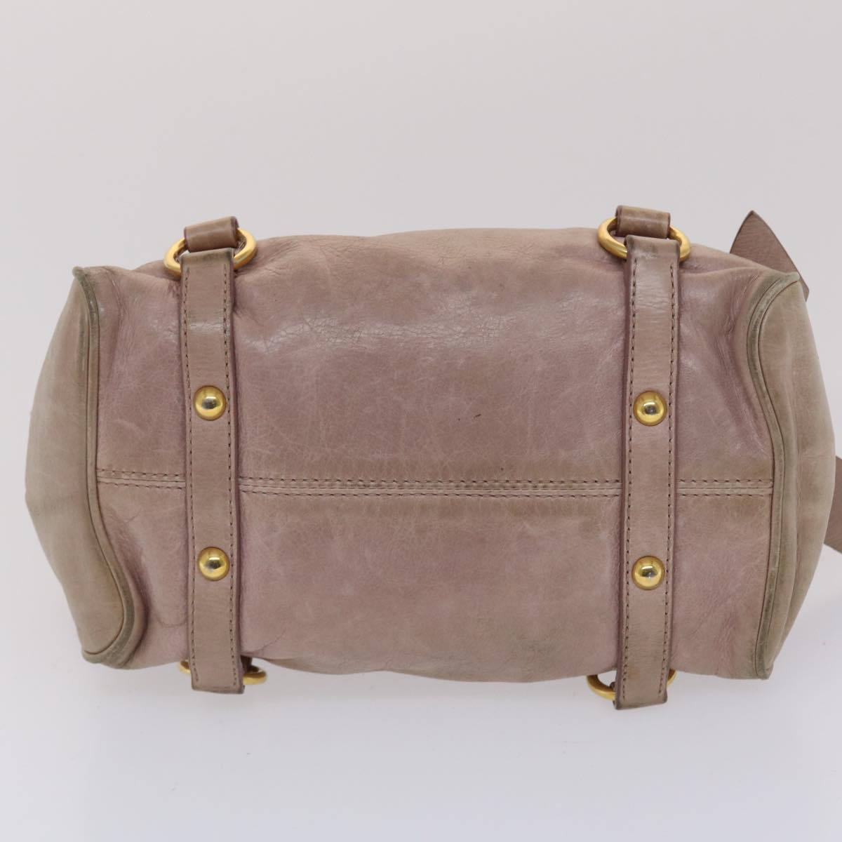 Miu Miu Hand Bag Leather 2way Pink Auth yk7991