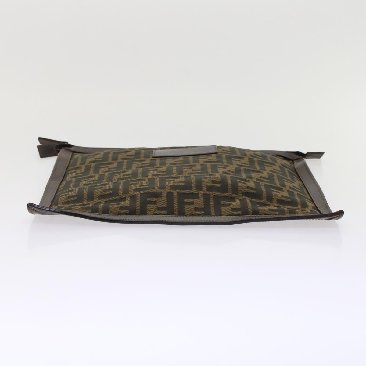 FENDI Zucca Canvas Clutch Bag Black Brown Auth yk7995B