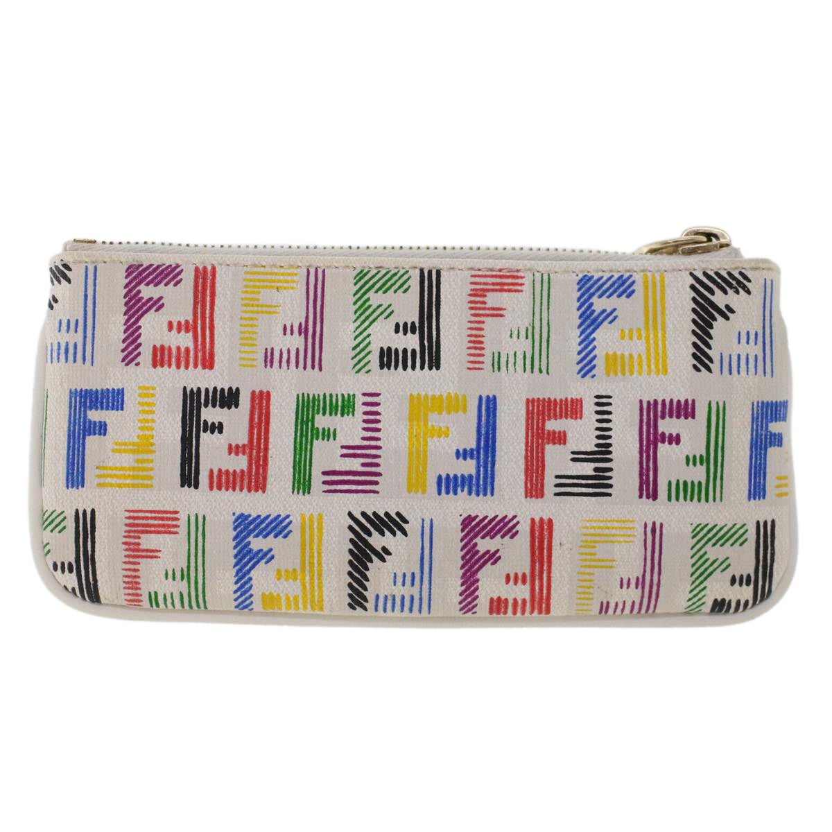 FENDI Zucchino Canvas Coin Purse Multicolor 8AP005 Auth yk8073