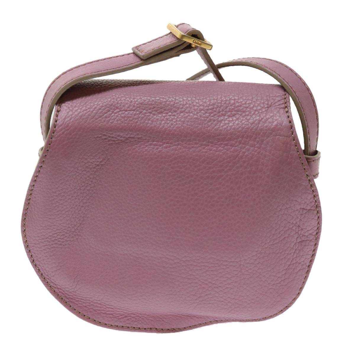 Chloe Mercy Small Shoulder Bag Leather Purple Auth yk8139B