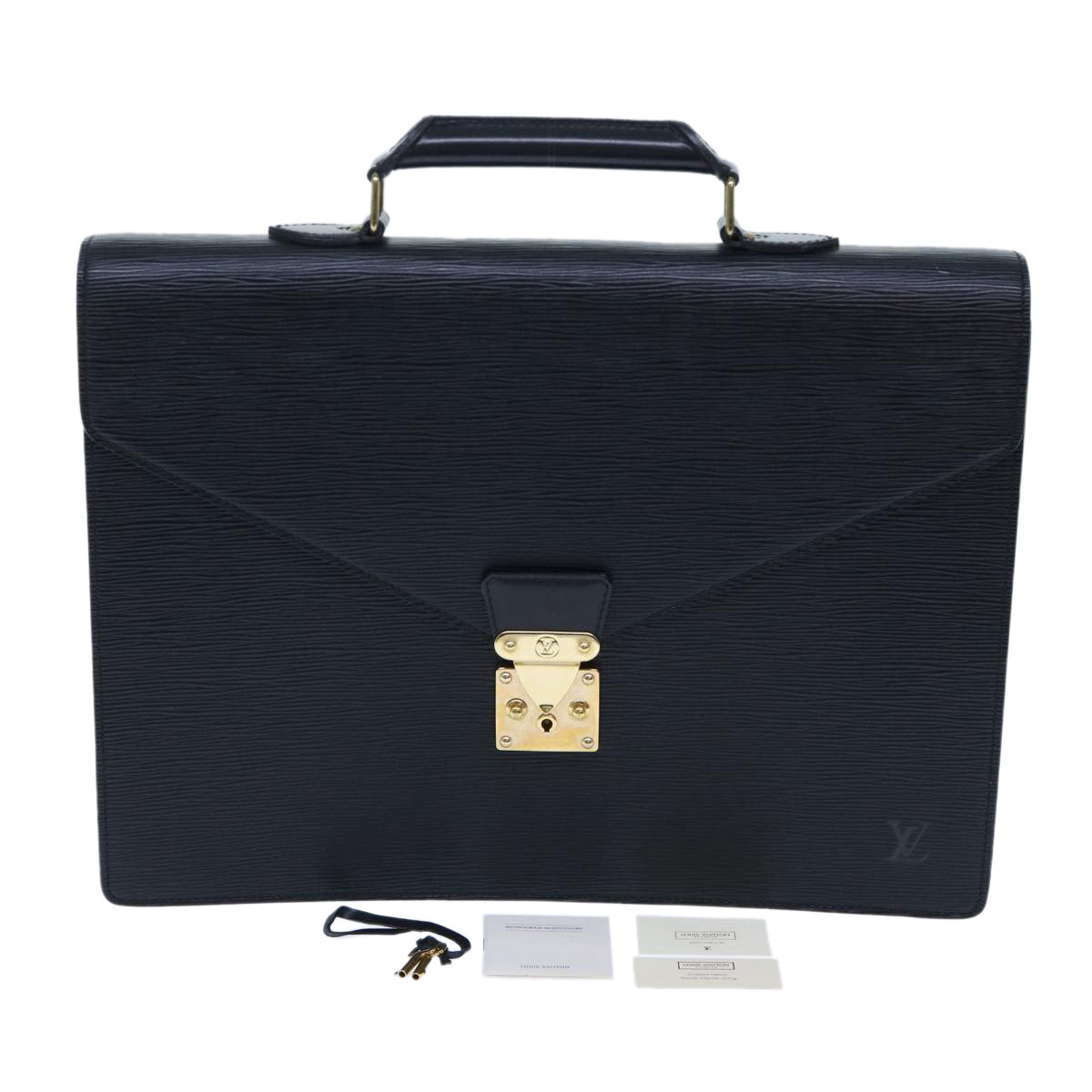 LOUIS VUITTON Epi Serviette Conseiller Briefcase Black M54422 LV Auth yk8153B