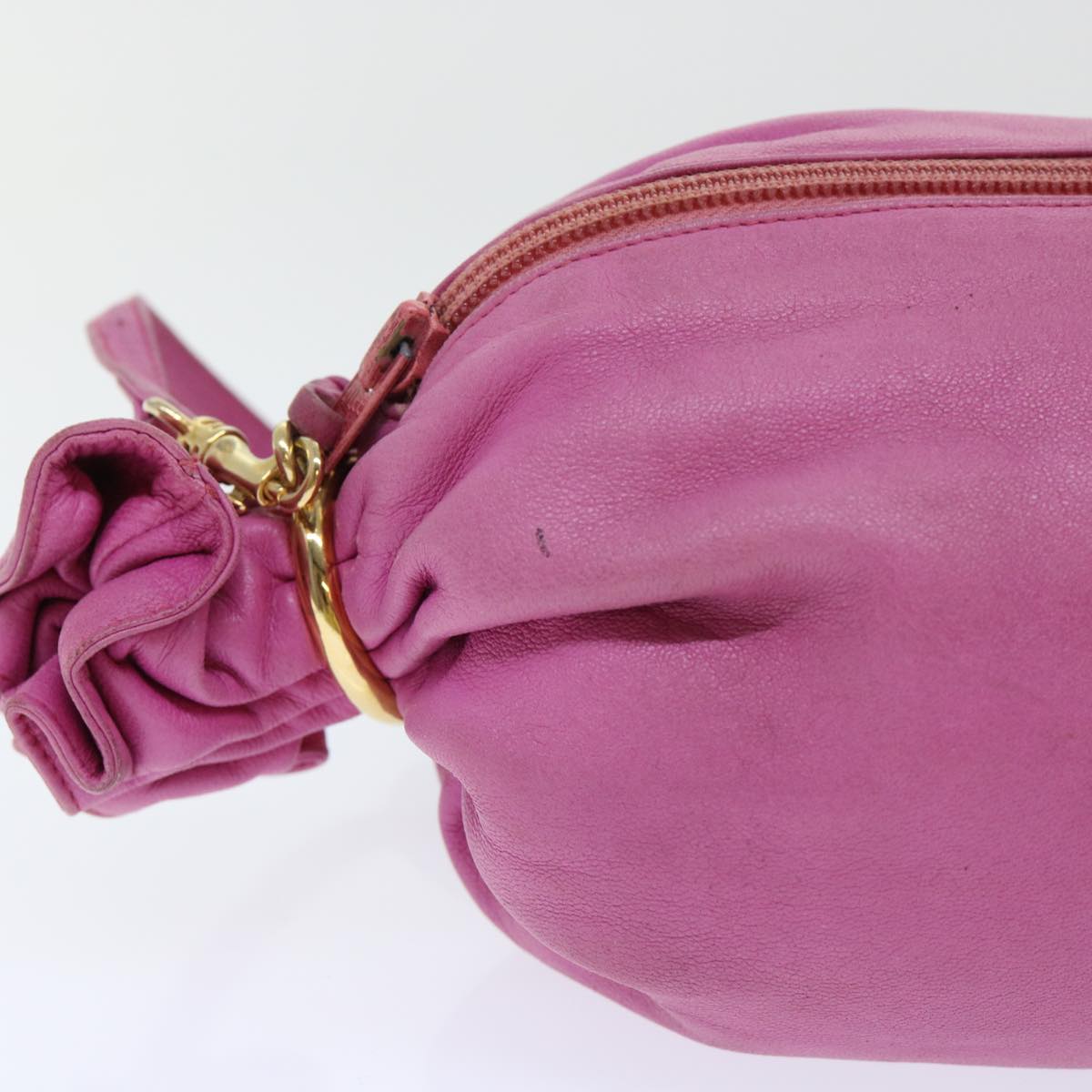 BALLY Shoulder Bag Leather Pink Auth yk8158