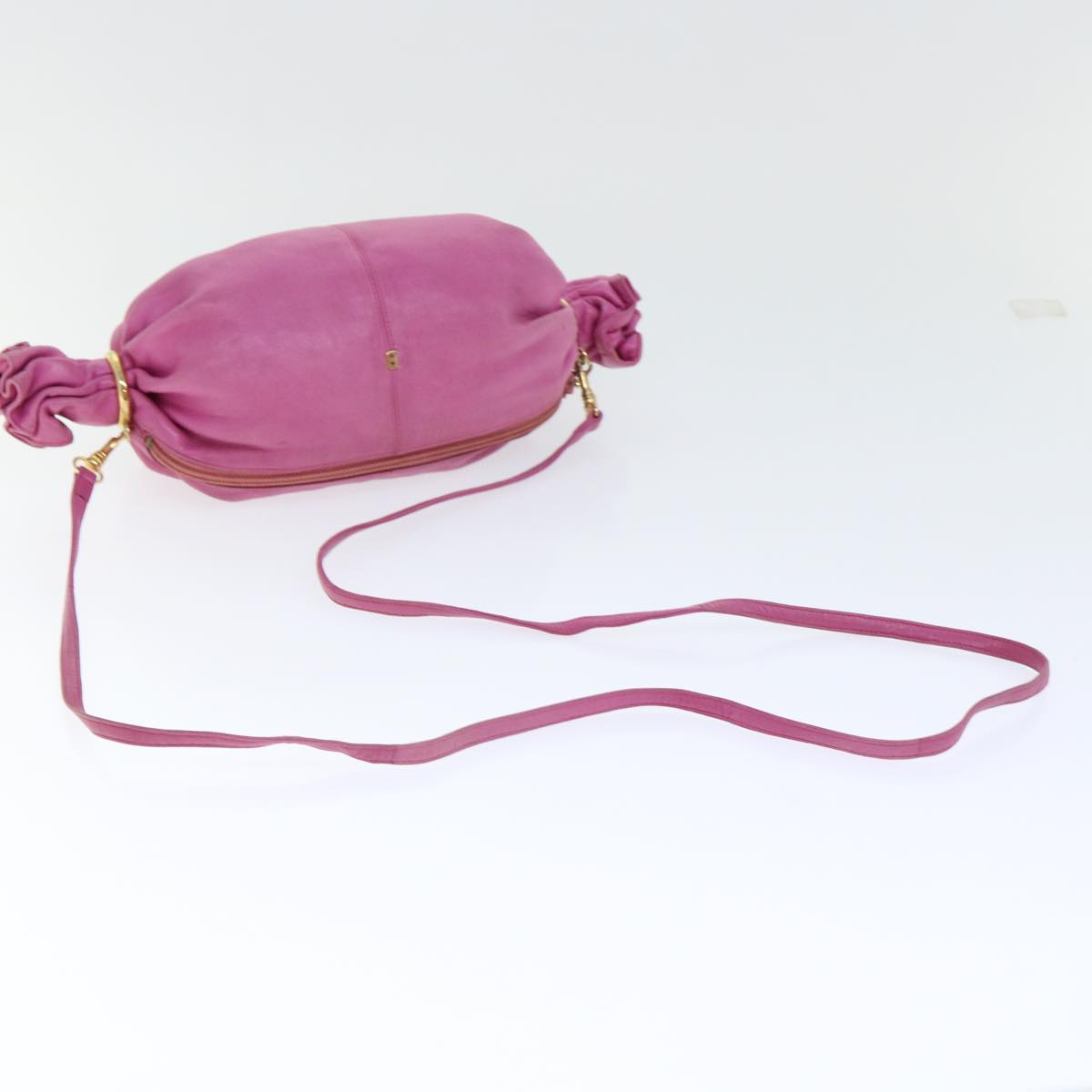 BALLY Shoulder Bag Leather Pink Auth yk8158