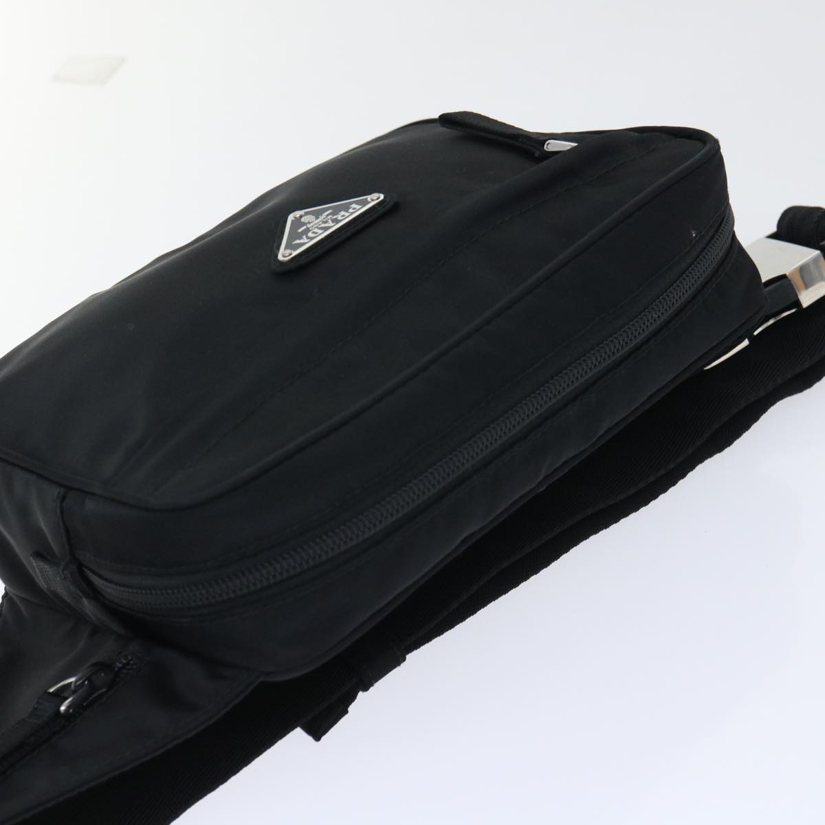 PRADA Waist bag Nylon Black 2VL001 Auth yk8186
