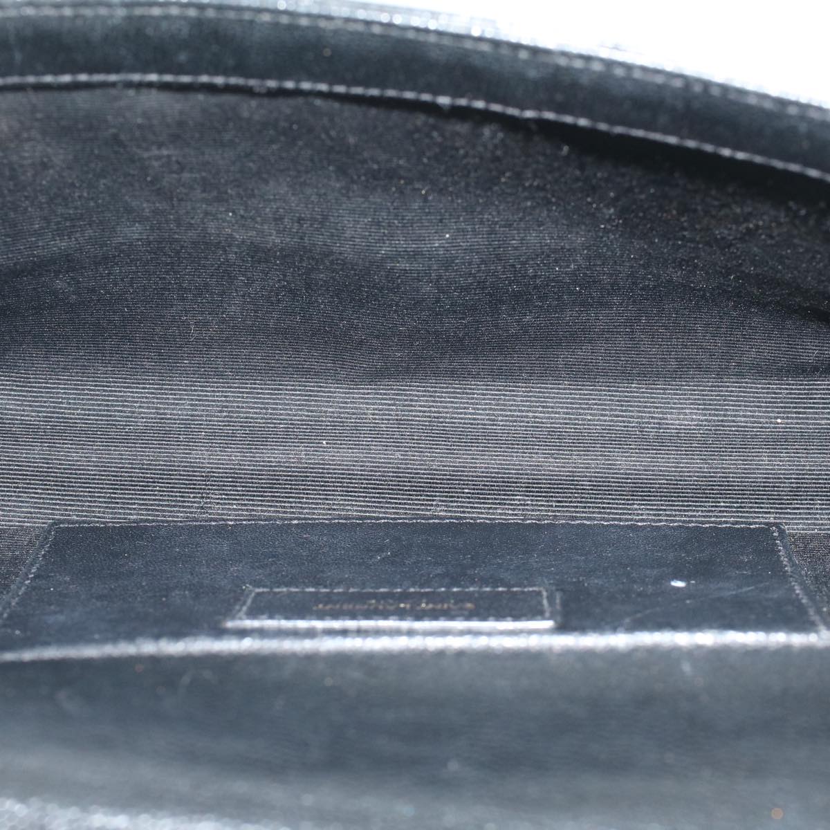 SAINT LAURENT Clutch Bag Leather Black Auth yk8204