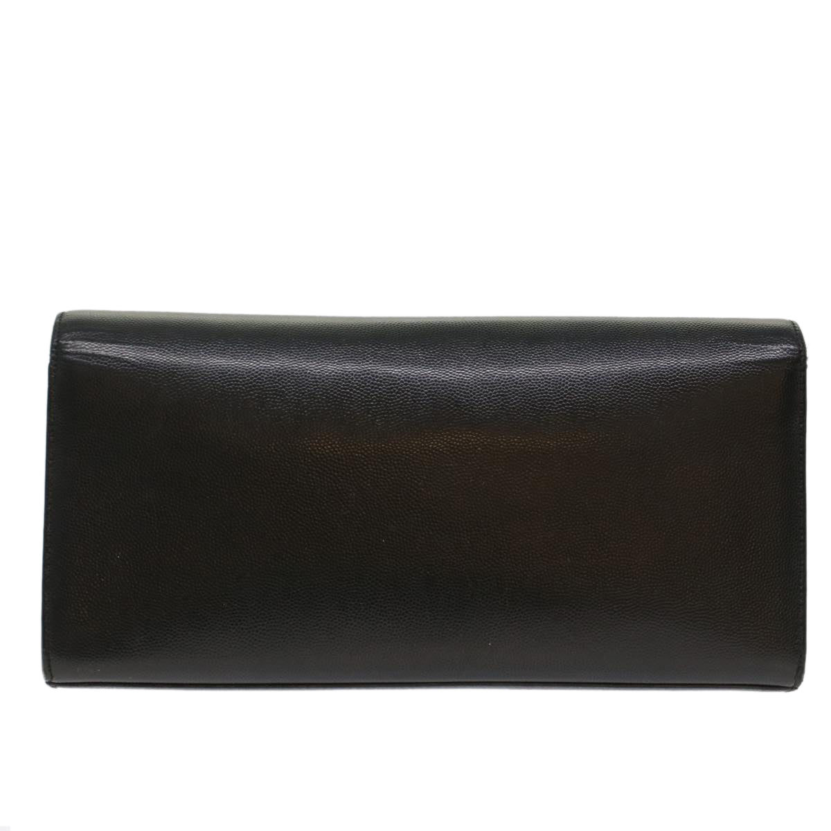 SAINT LAURENT Clutch Bag Leather Black Auth yk8204 - 0