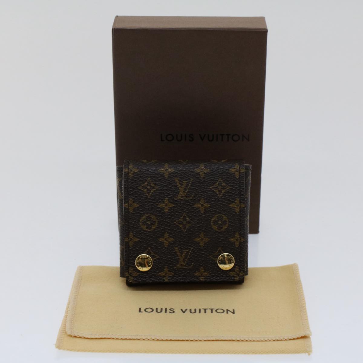 LOUIS VUITTON Monogram Jewelry Box LV Auth yk8225