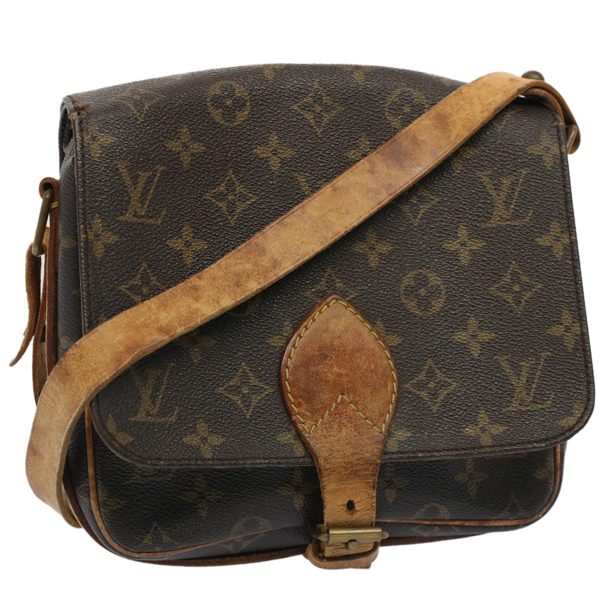 LOUIS VUITTON Monogram Cartouchiere MM Shoulder Bag M51253 LV Auth yk8271