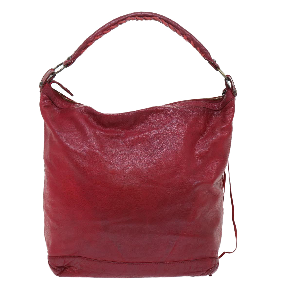 BALENCIAGA The Deeditors Shoulder Bag Leather Red 140442 Auth yk8272 - 0