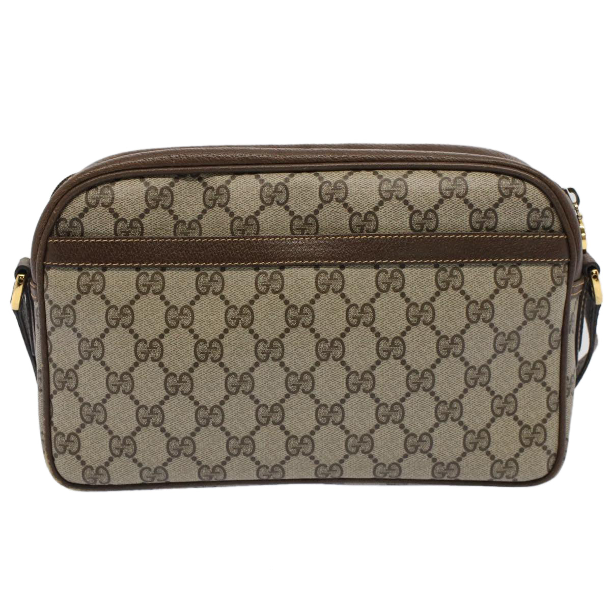 GUCCI GG Canvas Shoulder Bag PVC Leather Beige 001.56.0942 Auth yk8312 - 0