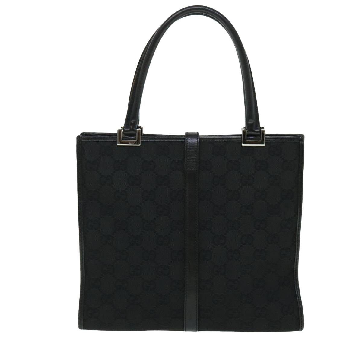 GUCCI GG Canvas Jackie Hand Bag Black Auth yk8412