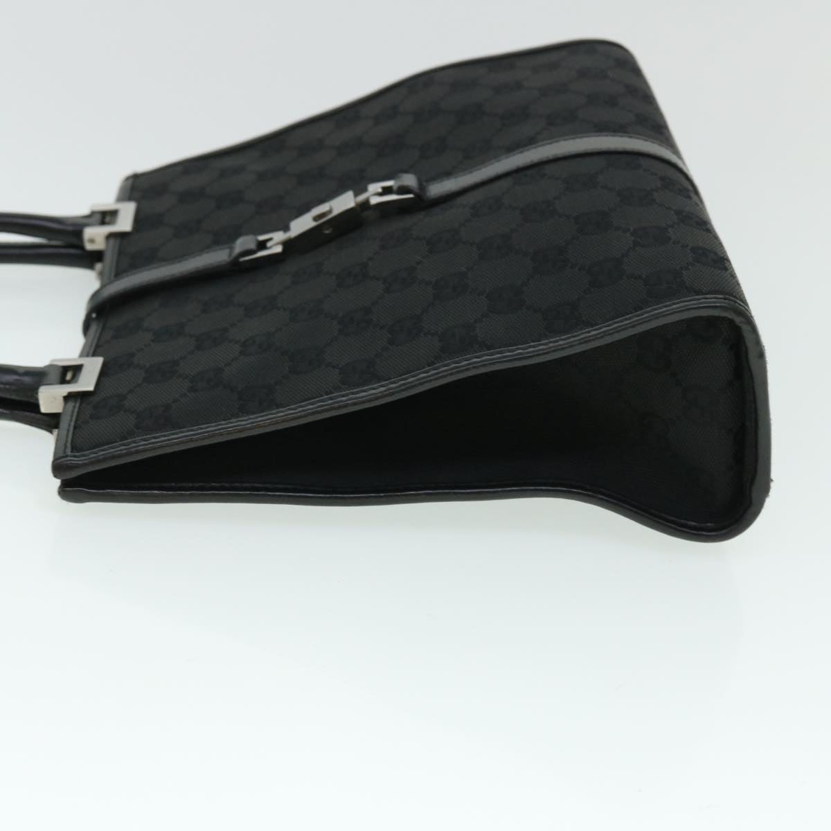 GUCCI GG Canvas Jackie Hand Bag Black Auth yk8412