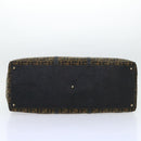 FENDI Zucca Canvas Boston Bag Brown Black Auth yk8493-6