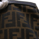 FENDI Zucca Canvas Boston Bag Brown Black Auth yk8493-5