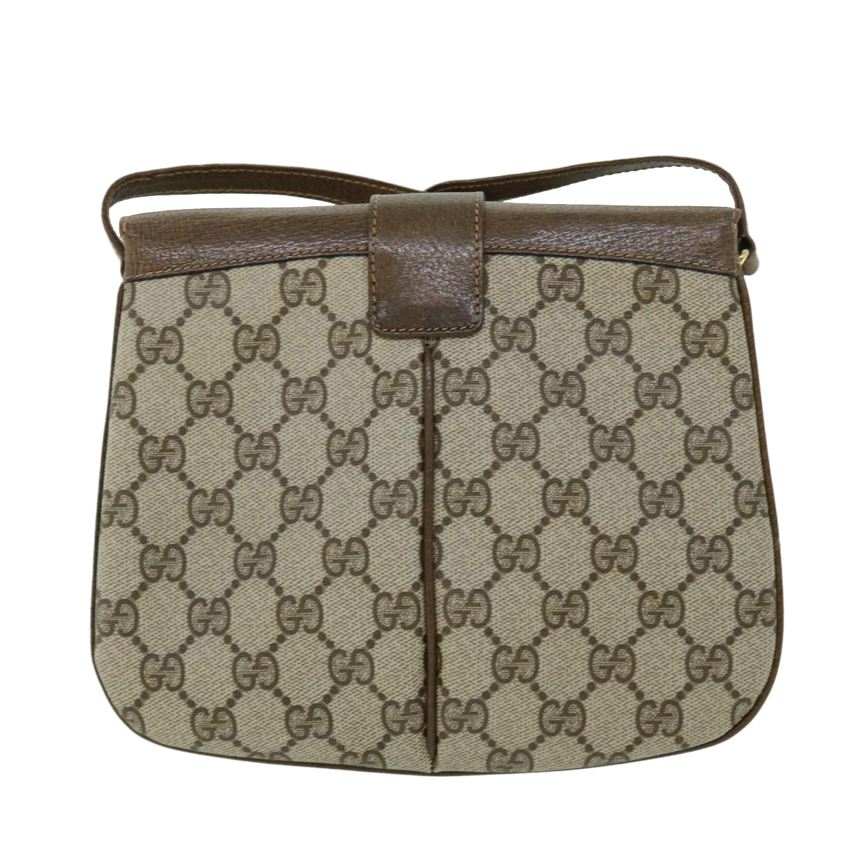 GUCCI GG Canvas Web Sherry Line Shoulder Bag Beige Green 10 02 037 Auth yk8509 - 0