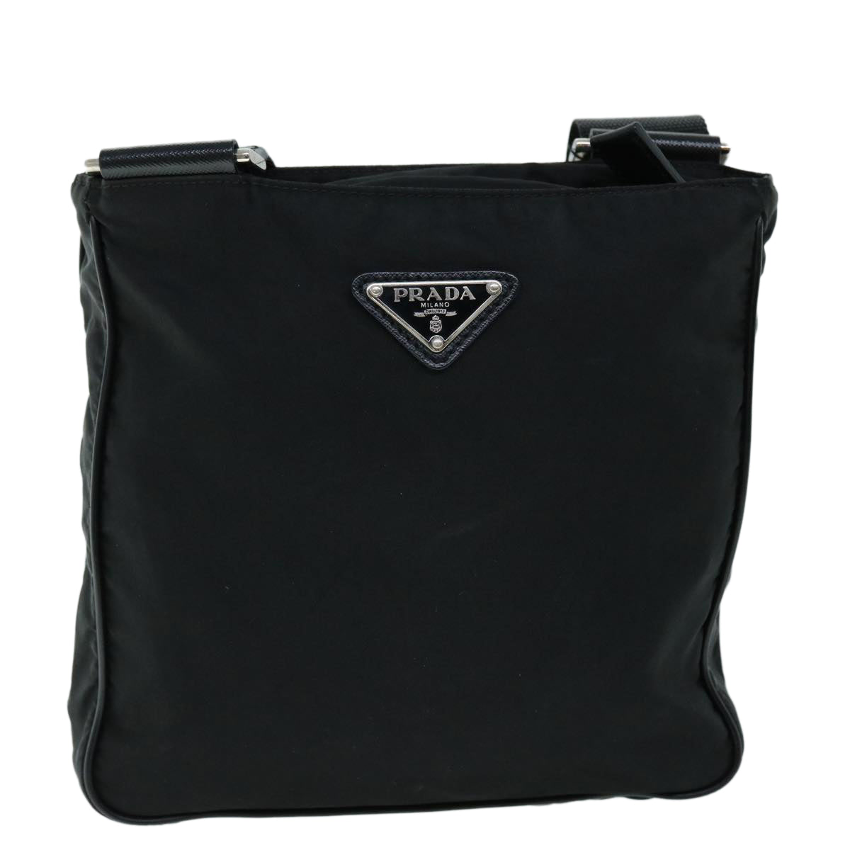 PRADA Shoulder Bag Nylon Black Auth yk8541 - 0