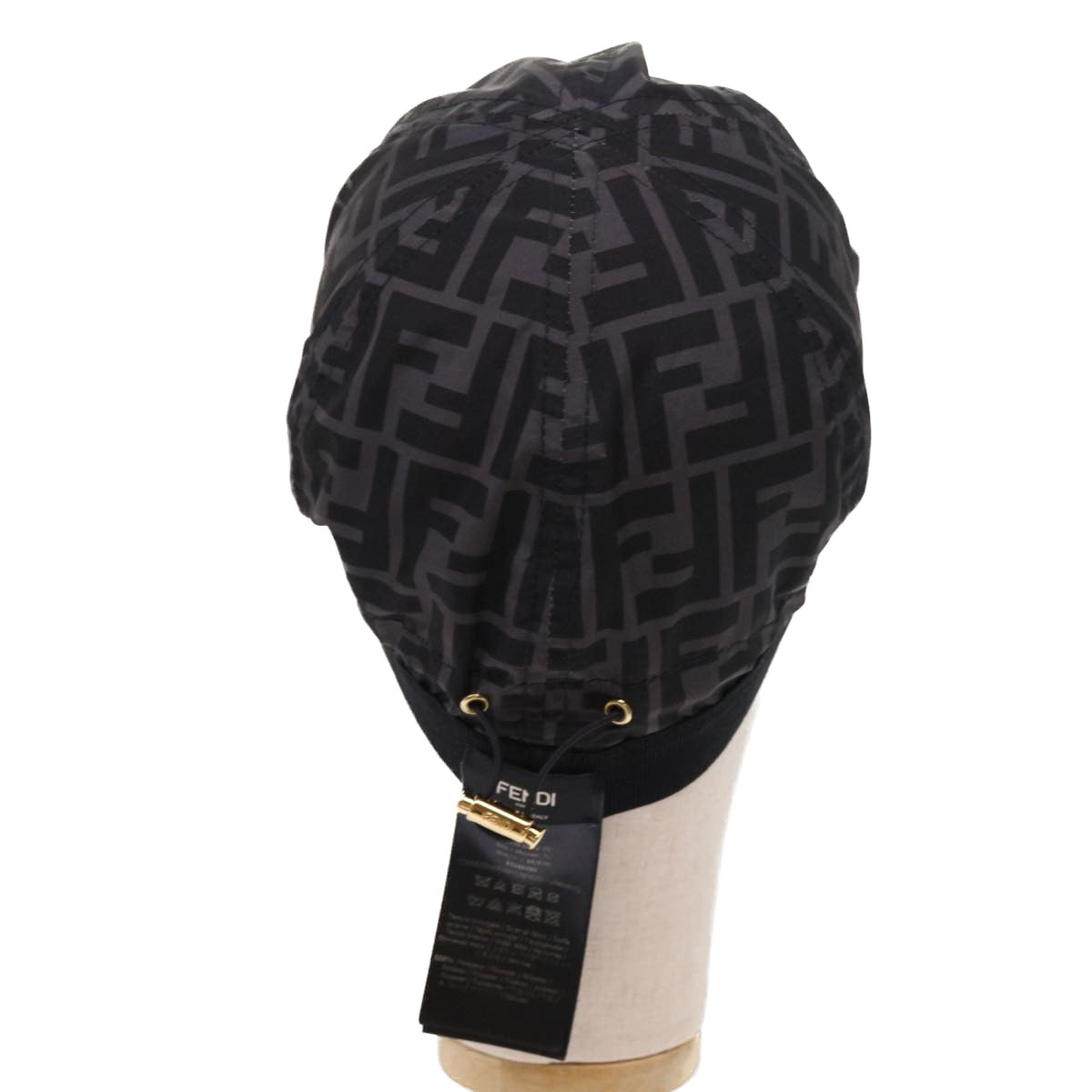 FENDI Zucca Canvas Cap Cover Black Auth yk8556