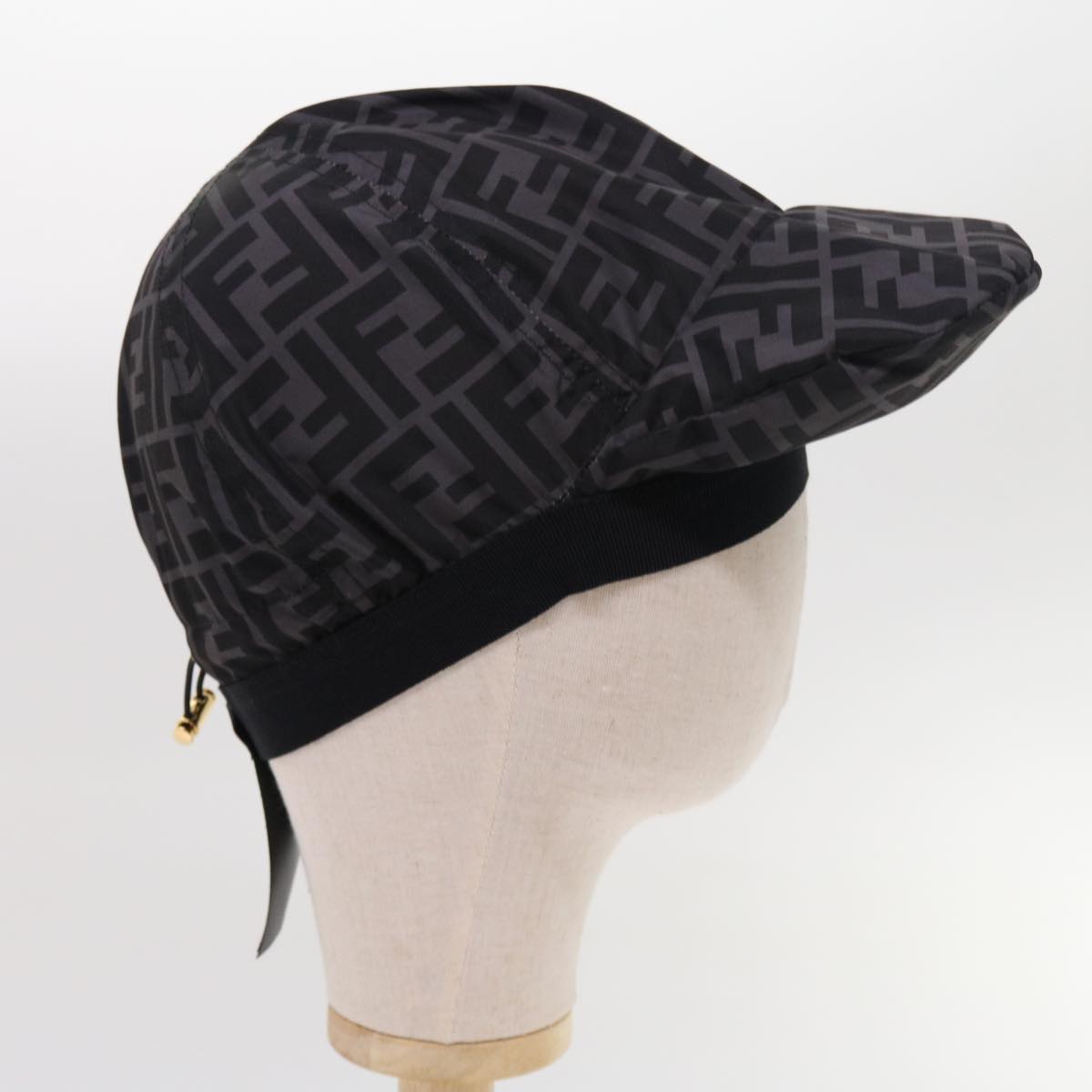 FENDI Zucca Canvas Cap Cover Black Auth yk8556