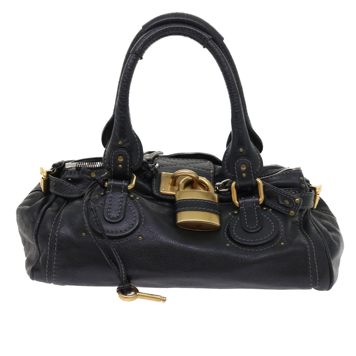 Chloe Paddington Hand Bag Leather Black Auth yk8557 - 0