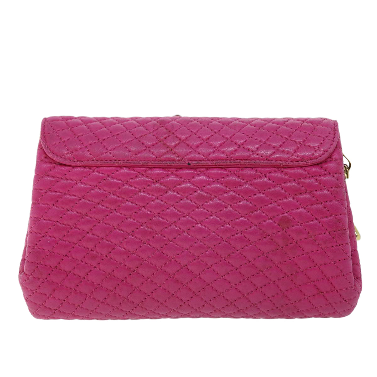 BALLY Quilted Chain Shoulder Bag Leather Pink Auth yk8568 - 0