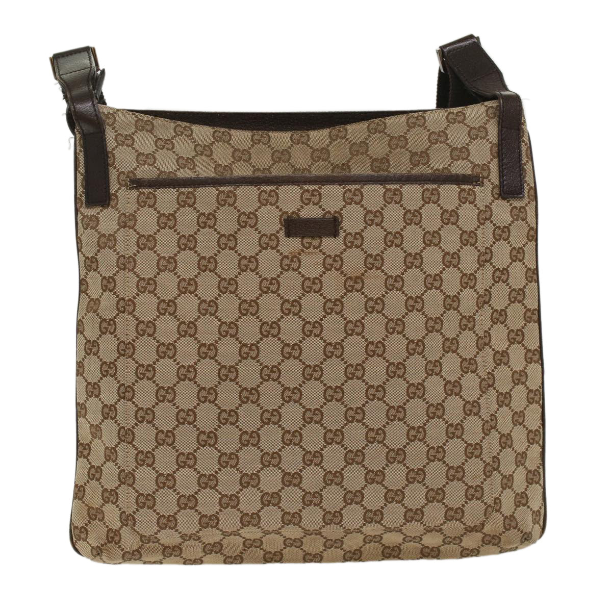 GUCCI GG Canvas Shoulder Bag Beige 122791 Auth yk8575