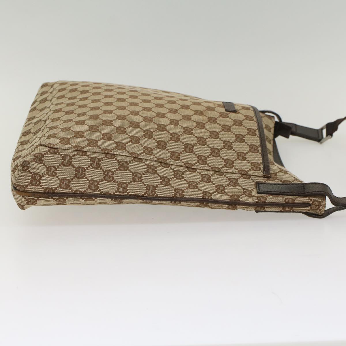 GUCCI GG Canvas Shoulder Bag Beige 122791 Auth yk8575