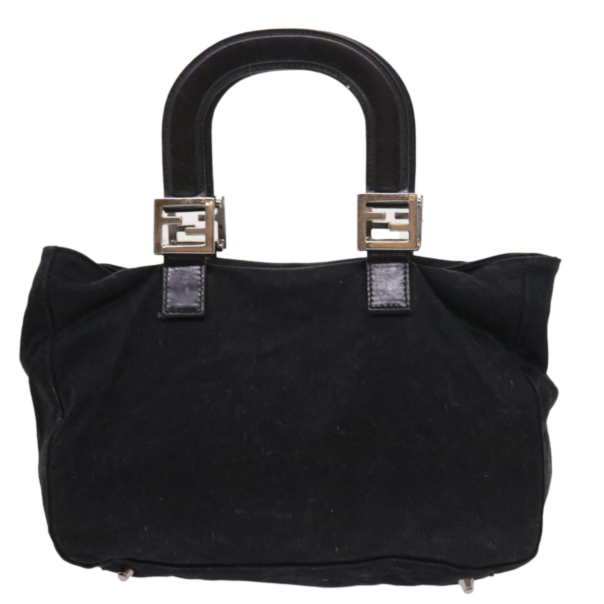 FENDI Hand Bag Nylon Black Auth yk8577 - 0