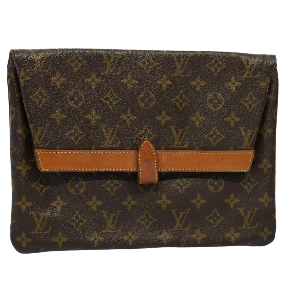 LOUIS VUITTON Monogram Pochette Priant Clutch Bag M51805 LV Auth yk8598