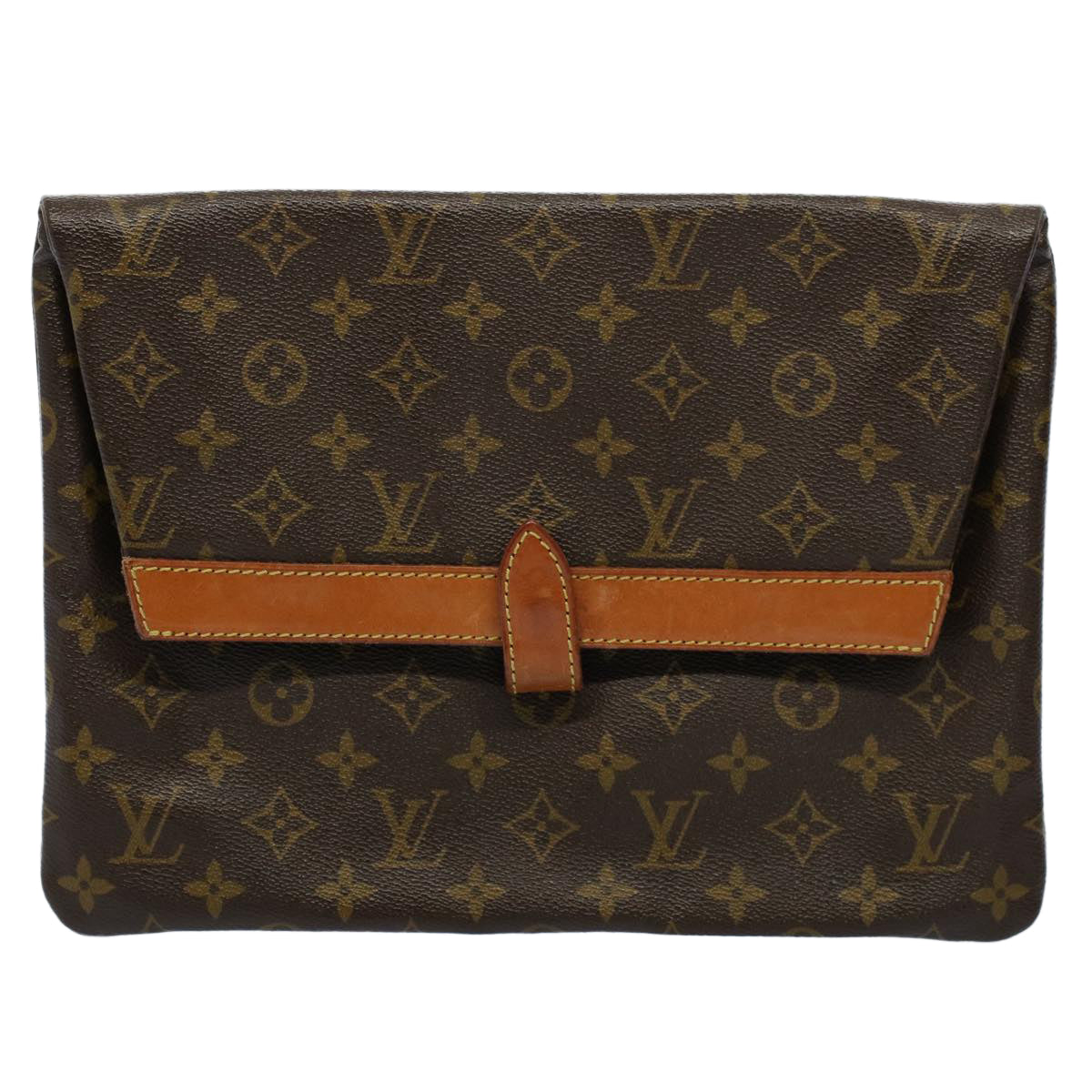 LOUIS VUITTON Monogram Pochette Priant Clutch Bag M51805 LV Auth yk8598