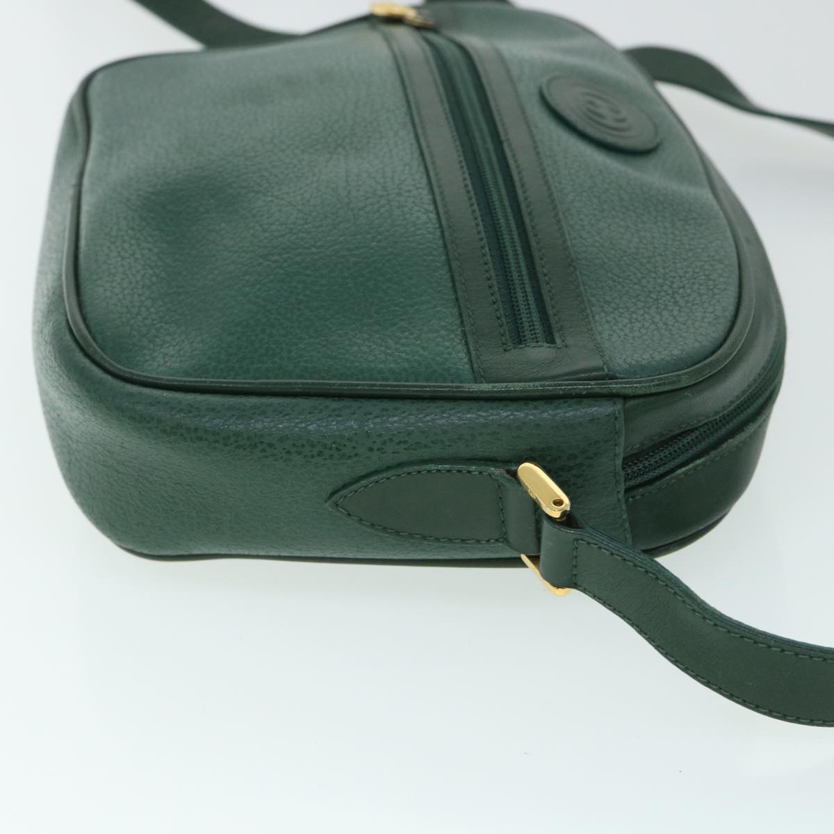 GUCCI Shoulder Bag Leather Green 001 093 1050 Auth yk8648