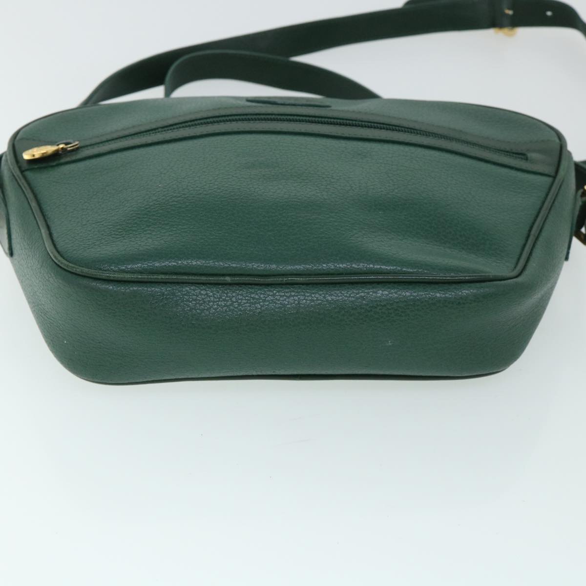 GUCCI Shoulder Bag Leather Green 001 093 1050 Auth yk8648