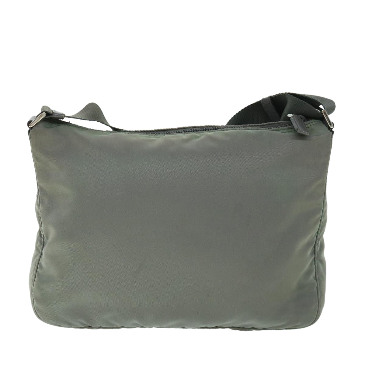 PRADA Shoulder Bag Nylon Gray Auth yk8679
