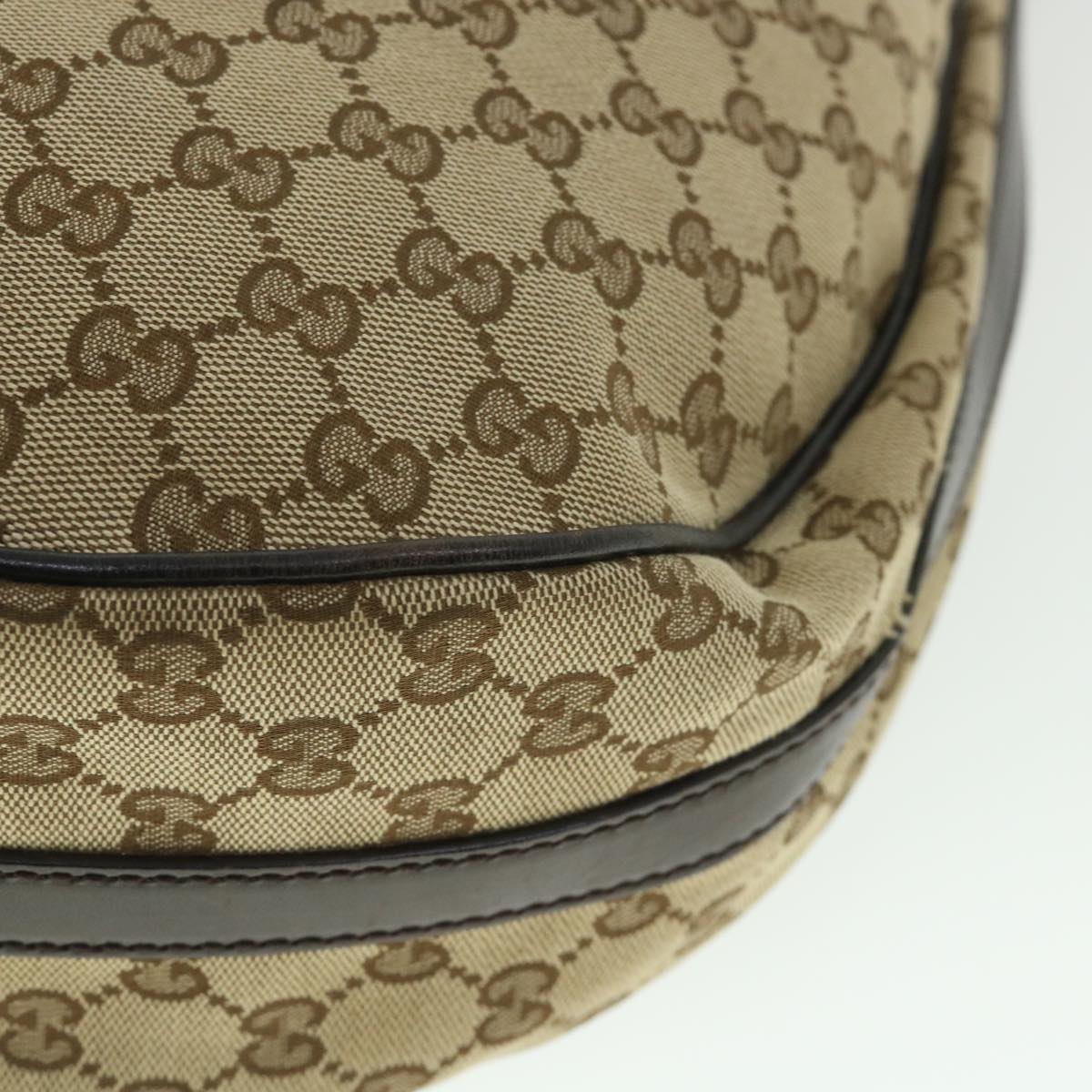 GUCCI GG Canvas Shoulder Bag Beige 232962 Auth yk8702