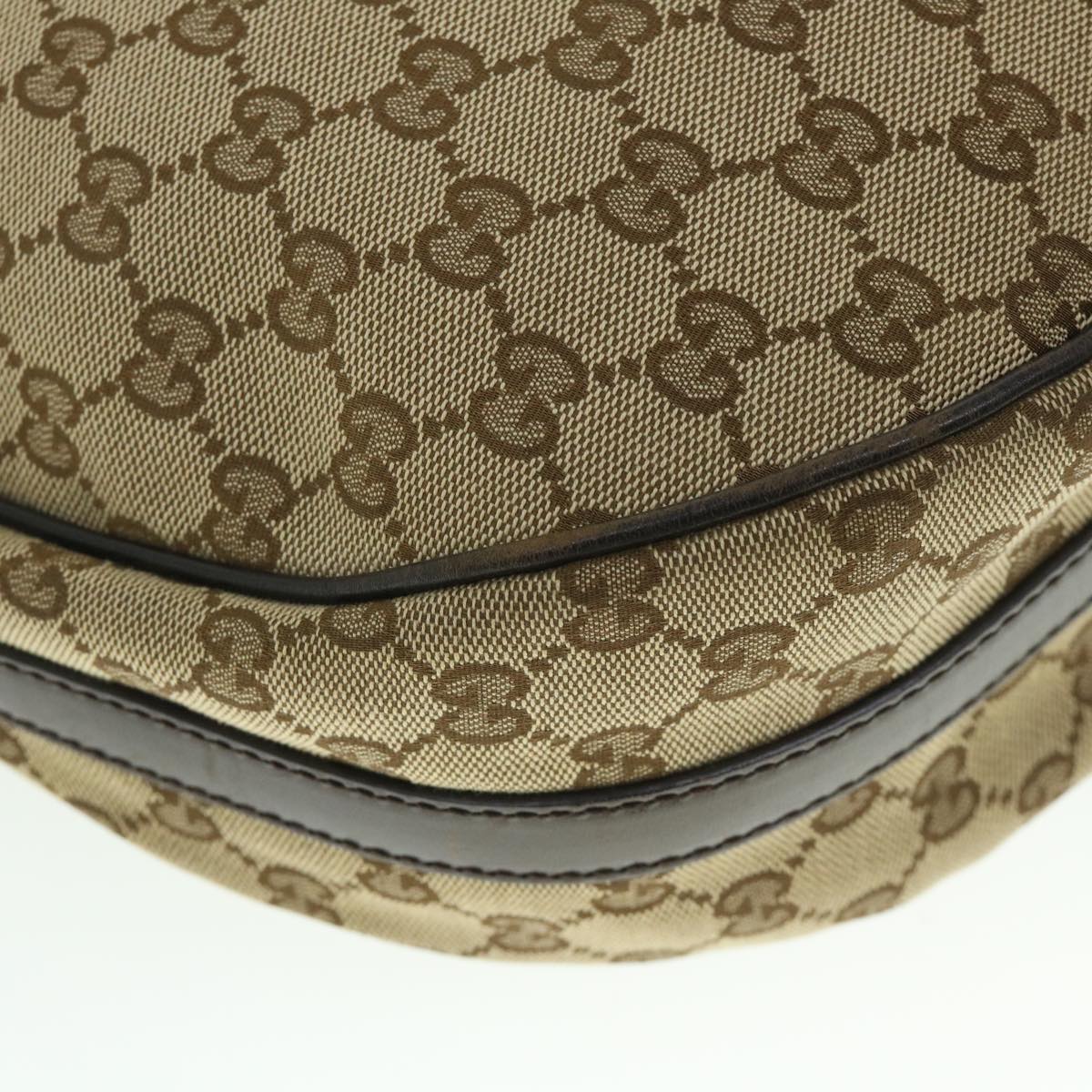 GUCCI GG Canvas Shoulder Bag Beige 232962 Auth yk8702