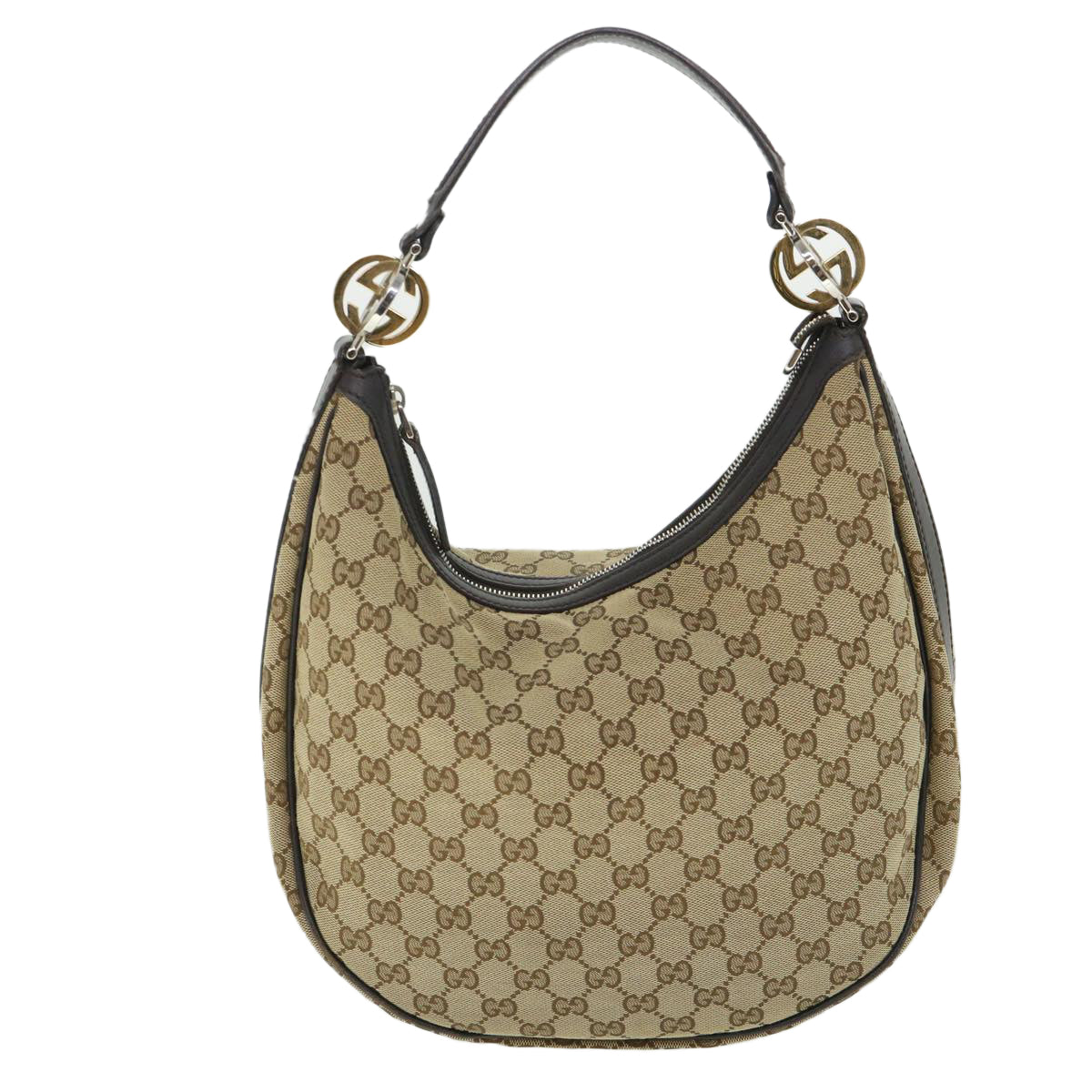 GUCCI GG Canvas Shoulder Bag Beige 232962 Auth yk8702 - 0