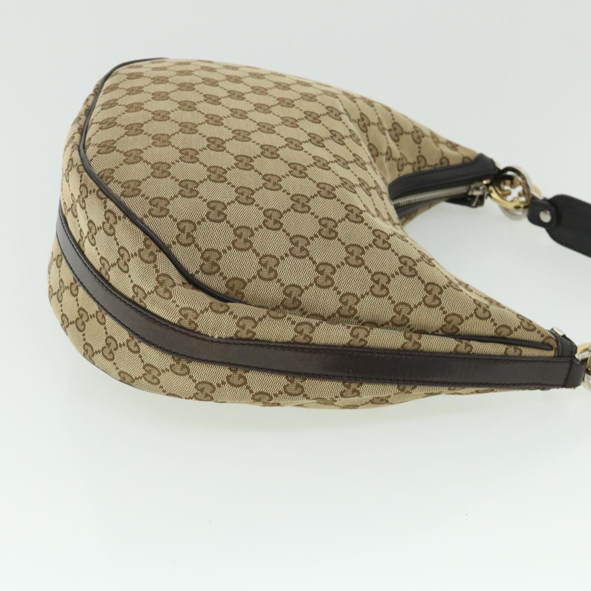 GUCCI GG Canvas Shoulder Bag Beige 232962 Auth yk8702