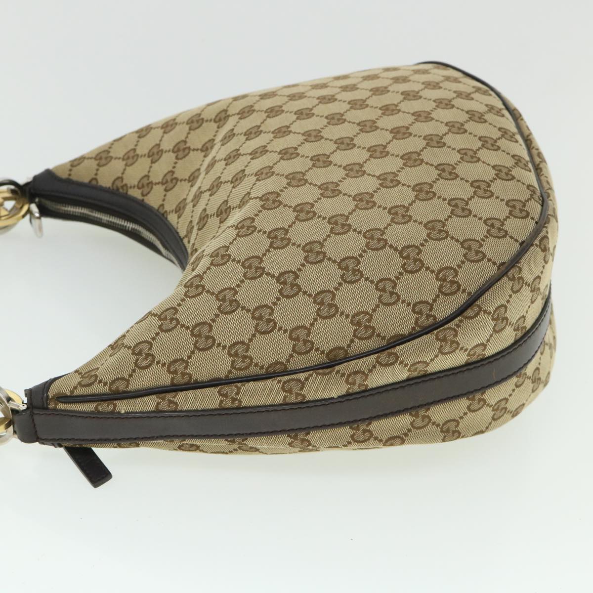 GUCCI GG Canvas Shoulder Bag Beige 232962 Auth yk8702