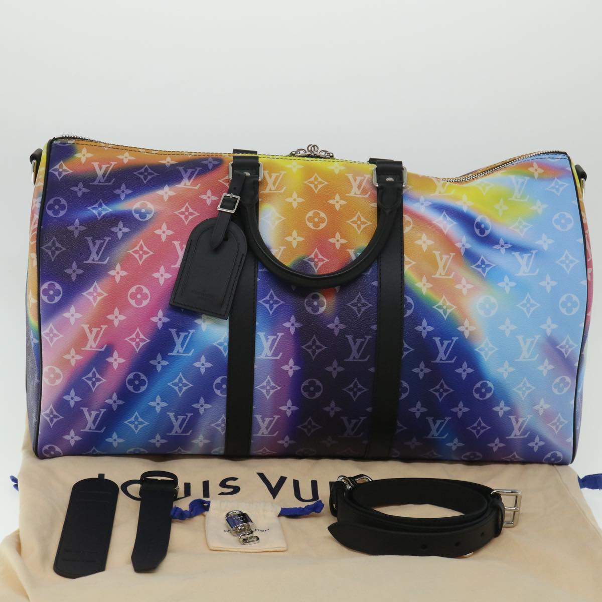 LOUIS VUITTON Monogram Sunset Keepall Bandouliere 50 Bag M45942 LV Auth yk8709A