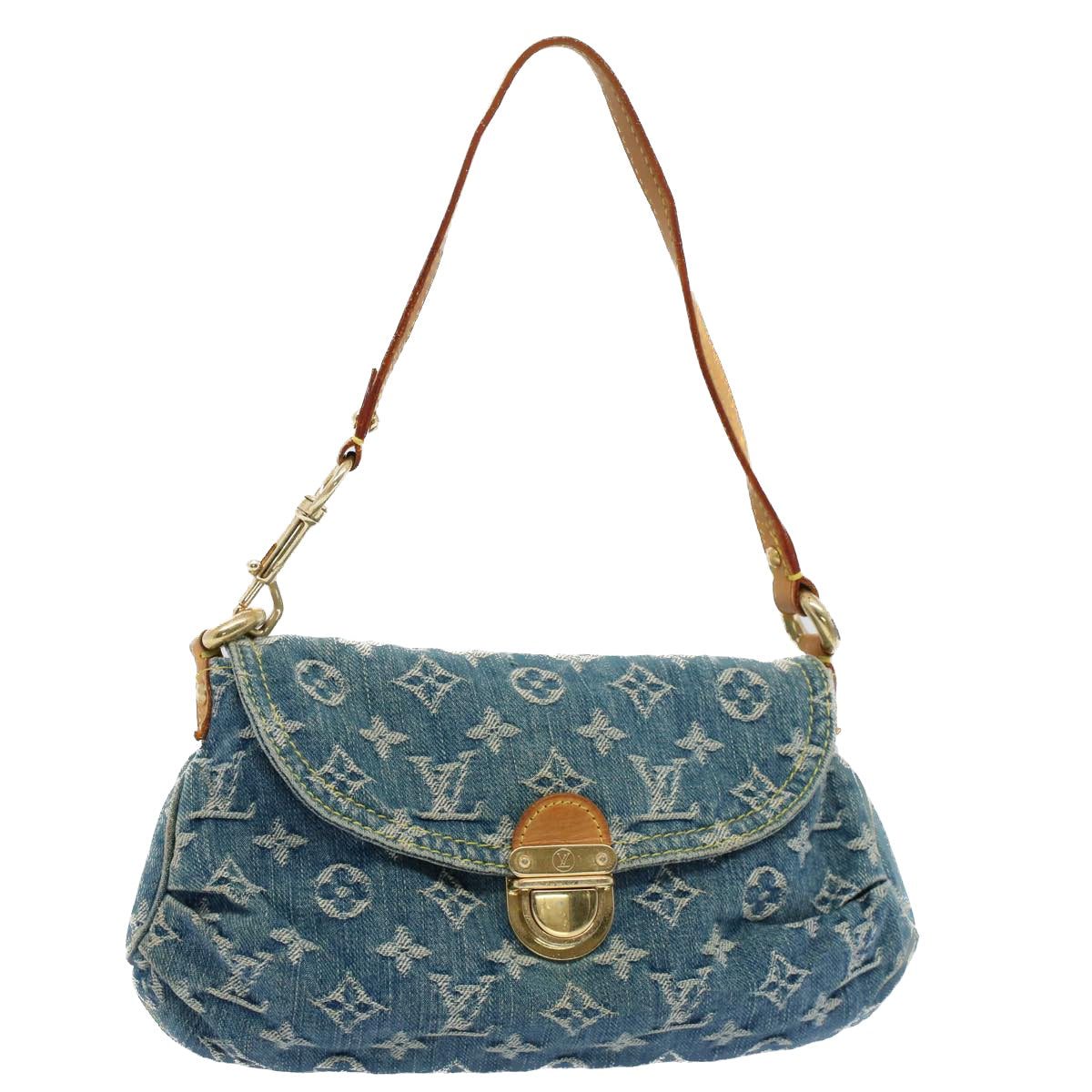 LOUIS VUITTON Monogram Denim Mini Preity Shoulder Bag Blue M95050 Auth yk8735