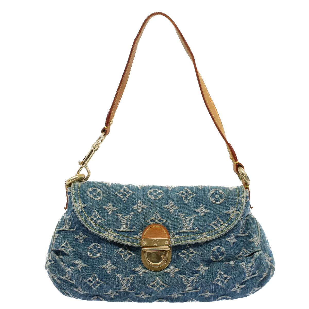 LOUIS VUITTON Monogram Denim Mini Preity Shoulder Bag Blue M95050 Auth yk8735