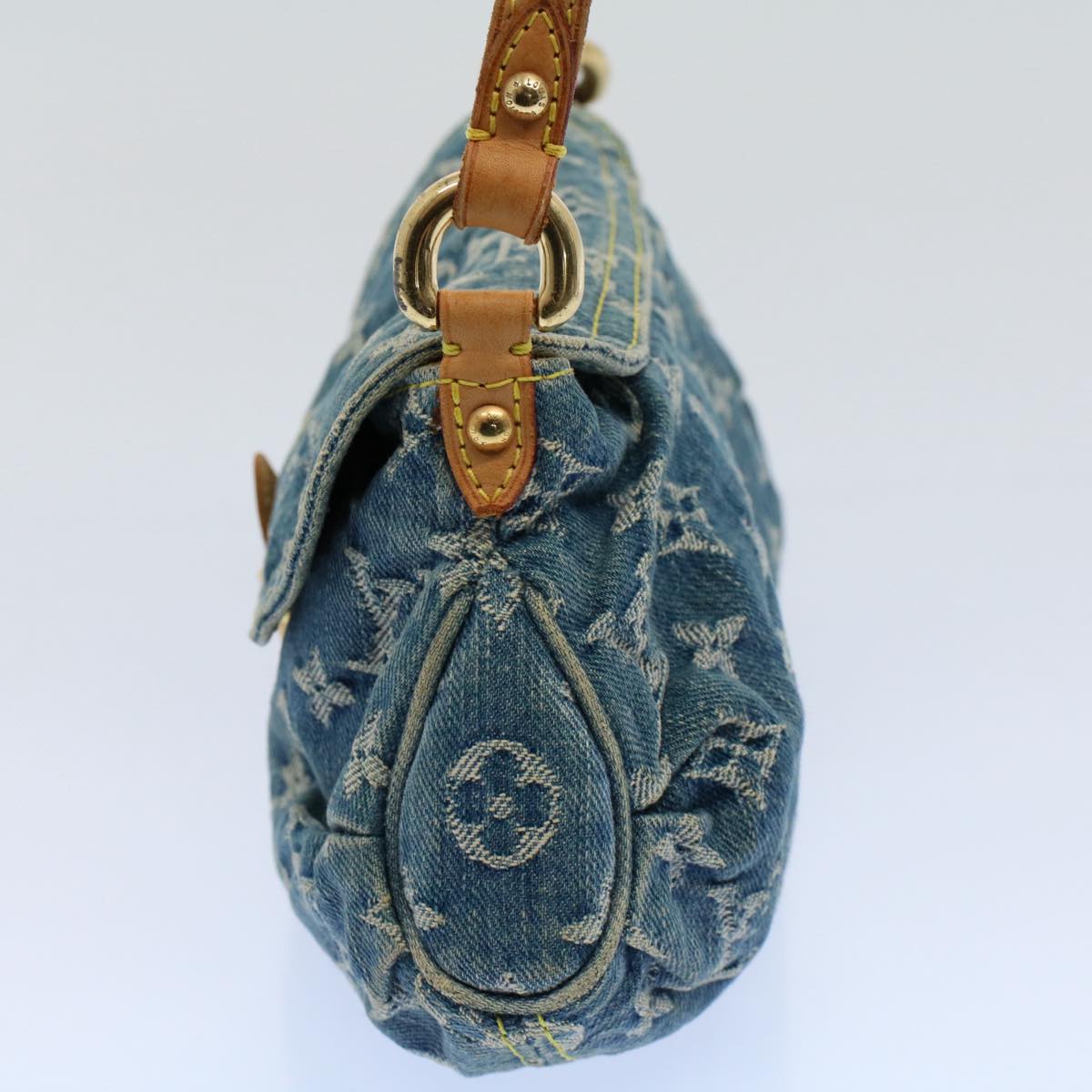 LOUIS VUITTON Monogram Denim Mini Preity Shoulder Bag Blue M95050 Auth yk8735