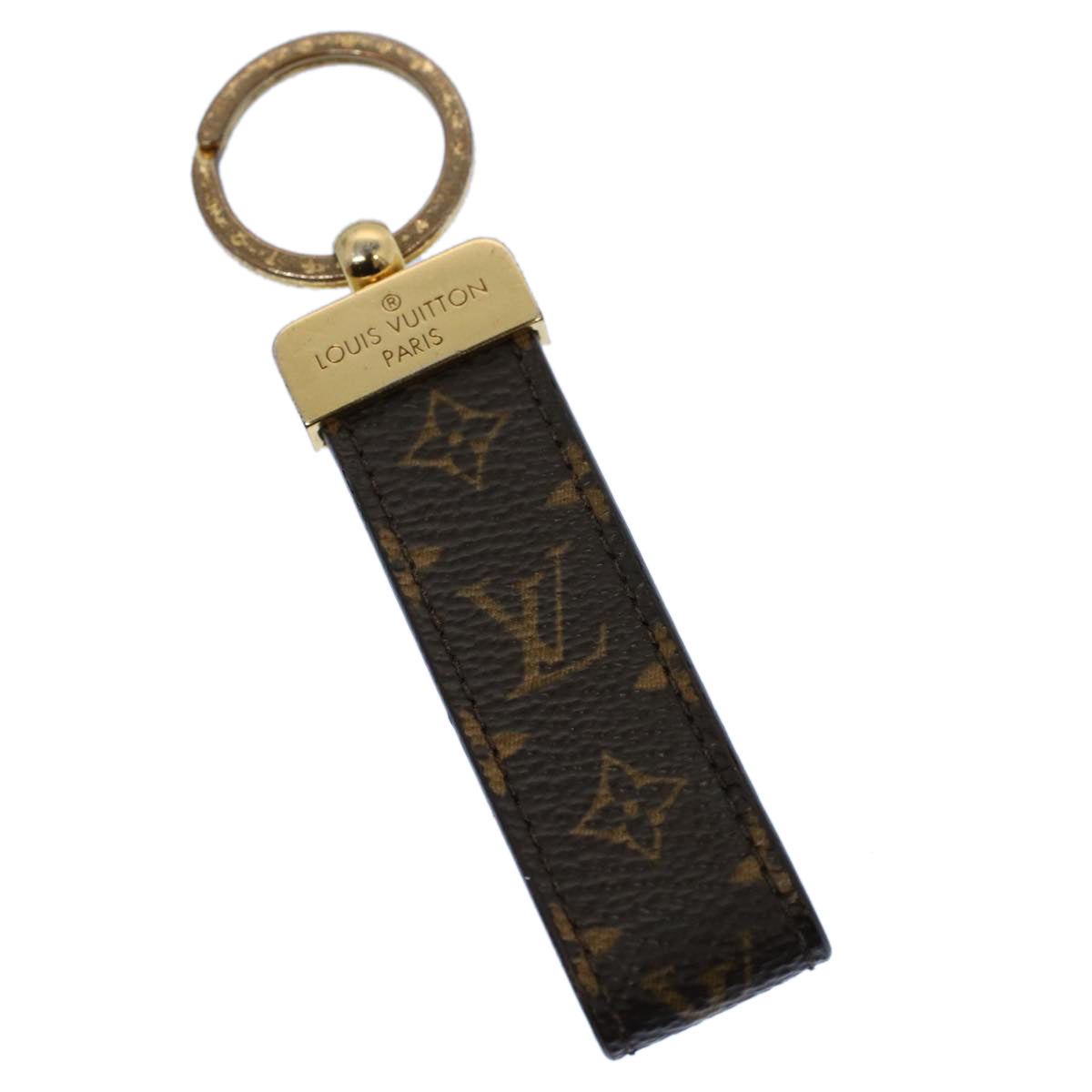 LOUIS VUITTON Monogram Porte Cles Dragonne Key Holder M65221 LV Auth yk8742