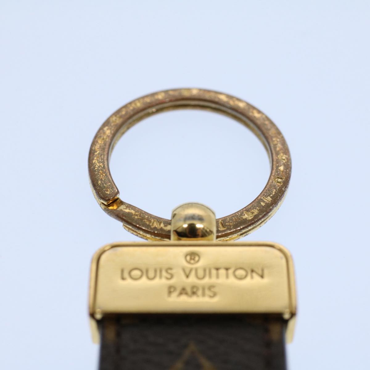 LOUIS VUITTON Monogram Porte Cles Dragonne Key Holder M65221 LV Auth yk8742