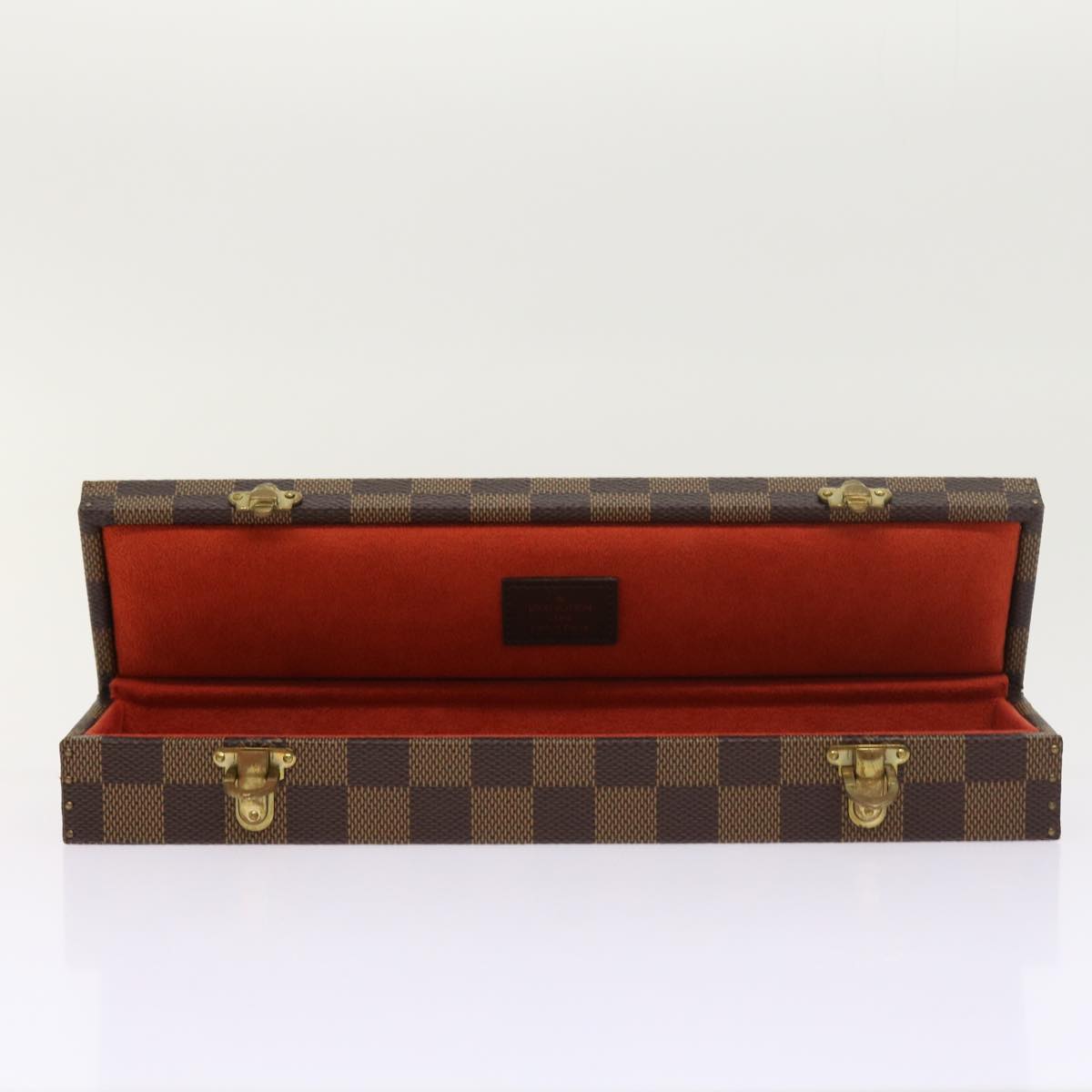 LOUIS VUITTON Damier Ebene Watch Case Trunk LV Auth yk8757A