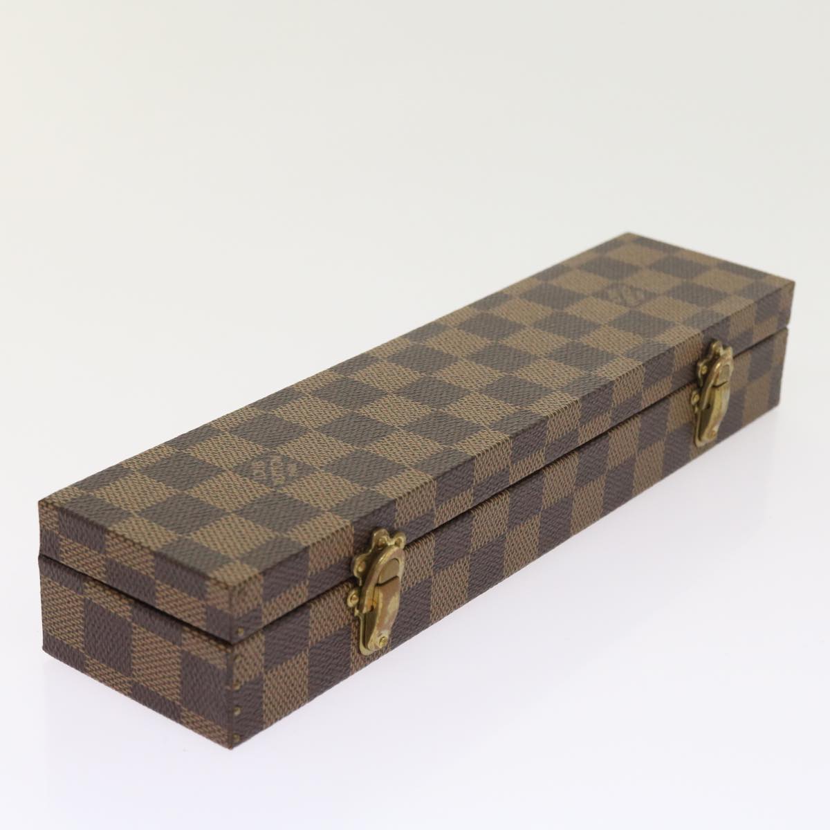 LOUIS VUITTON Damier Ebene Watch Case Trunk LV Auth yk8757A