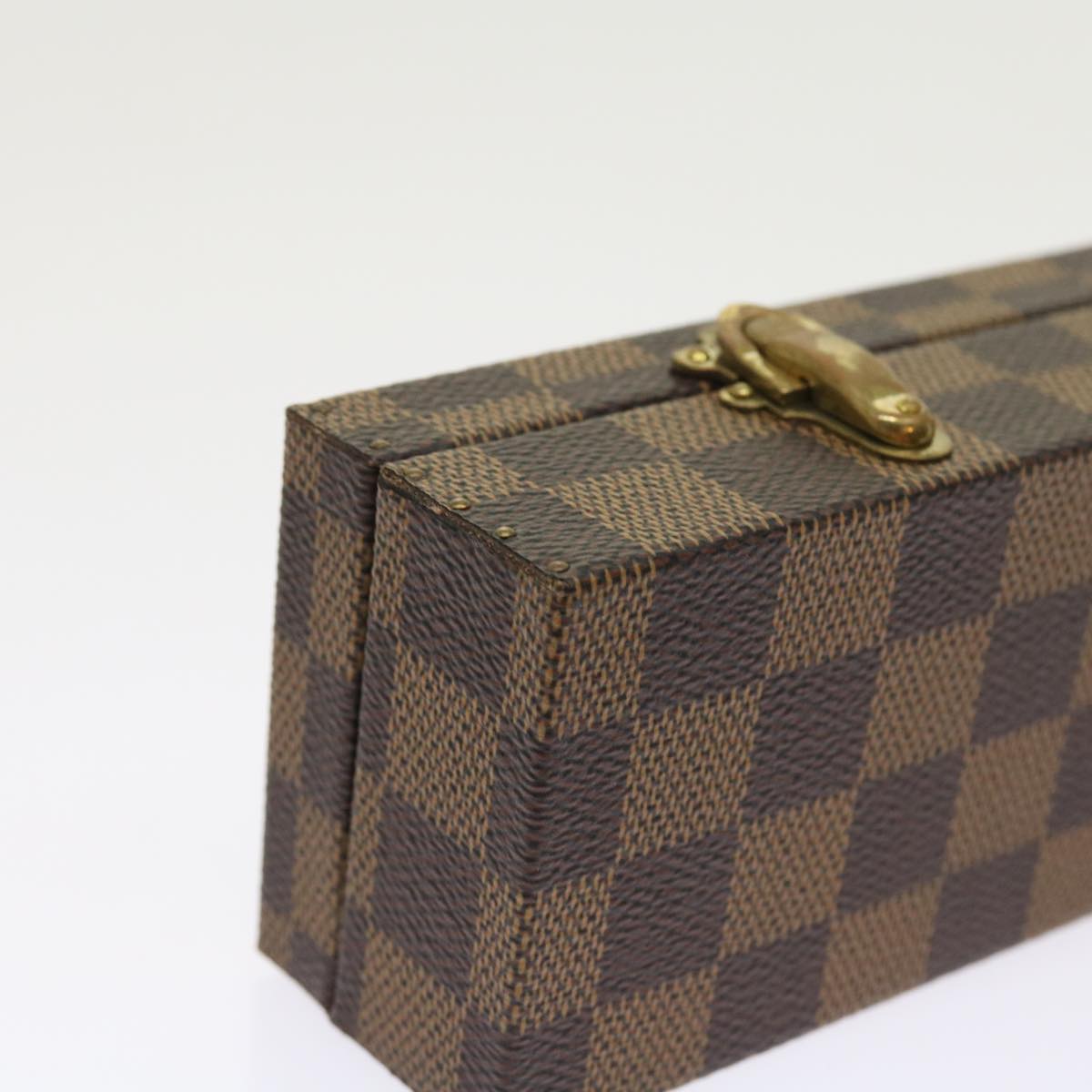 LOUIS VUITTON Damier Ebene Watch Case Trunk LV Auth yk8757A