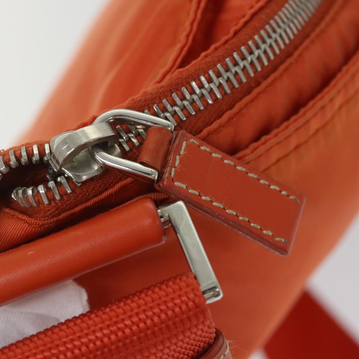 PRADA Shoulder Bag Nylon Orange Auth yk8807