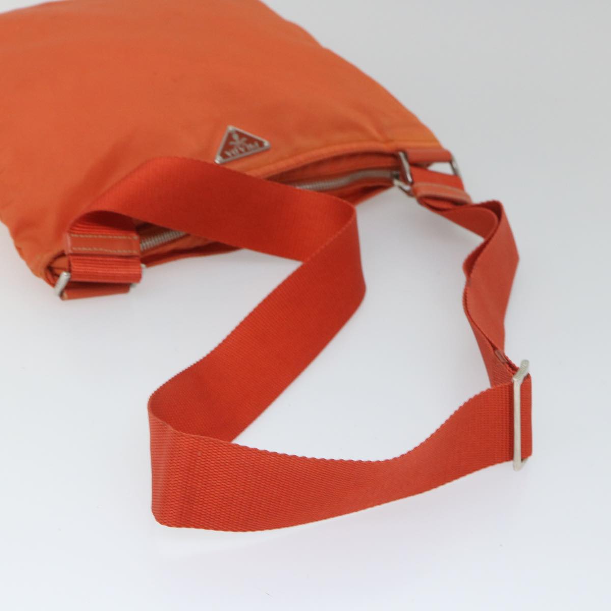 PRADA Shoulder Bag Nylon Orange Auth yk8807