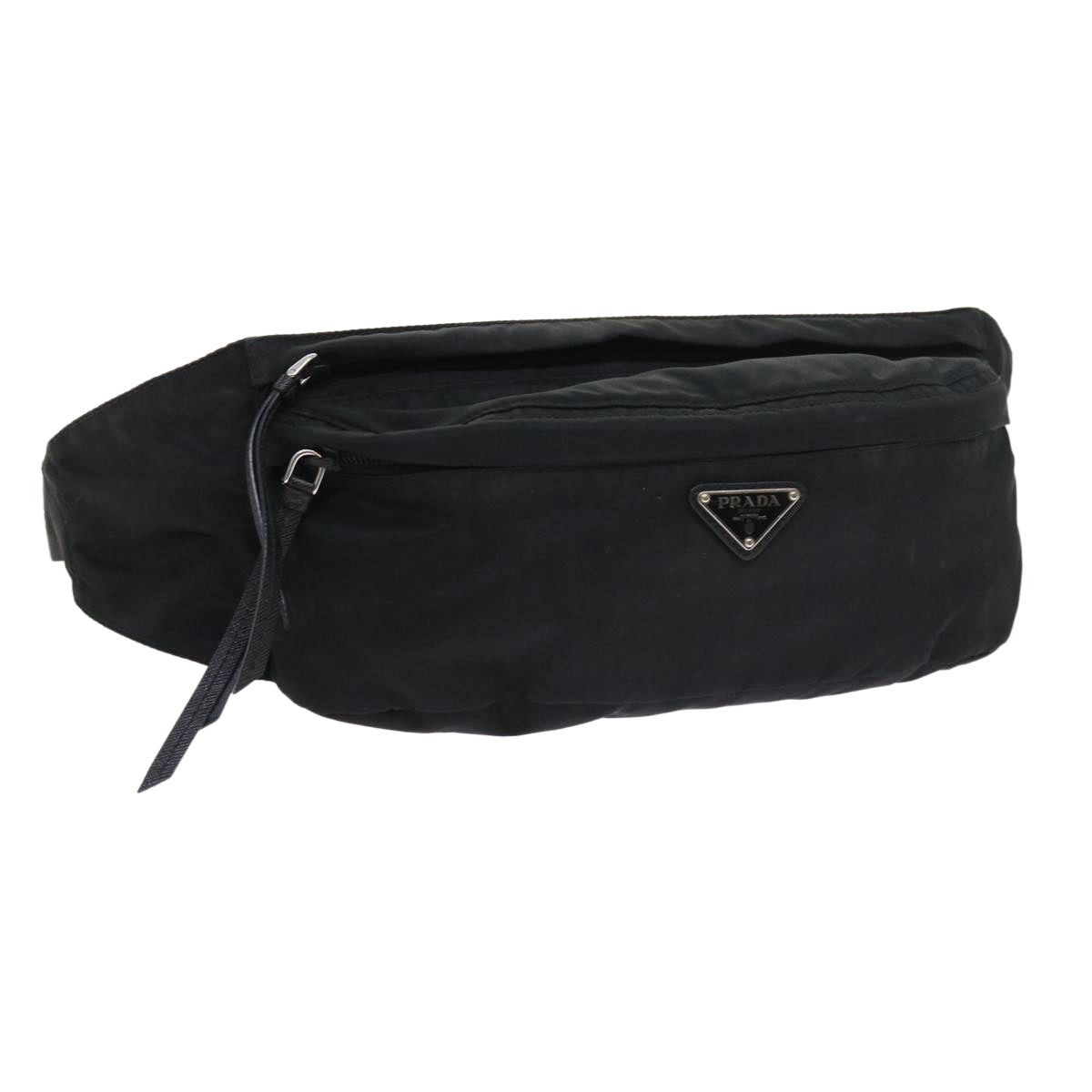 PRADA Waist bag Nylon Black Auth yk8816