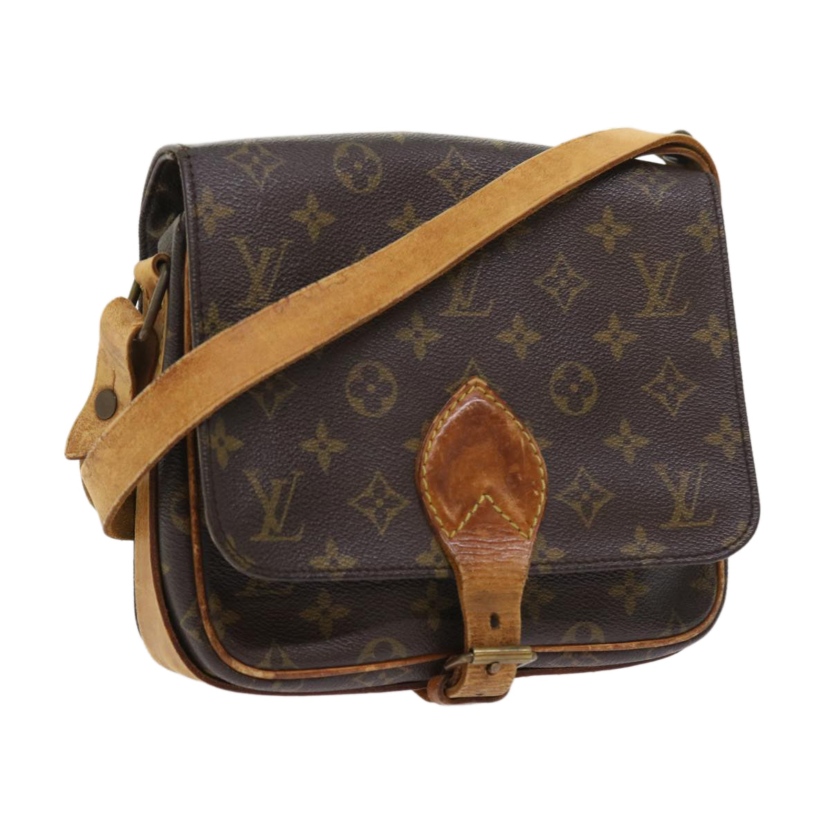 LOUIS VUITTON Monogram Cartouchiere MM Shoulder Bag M51253 LV Auth yk8832